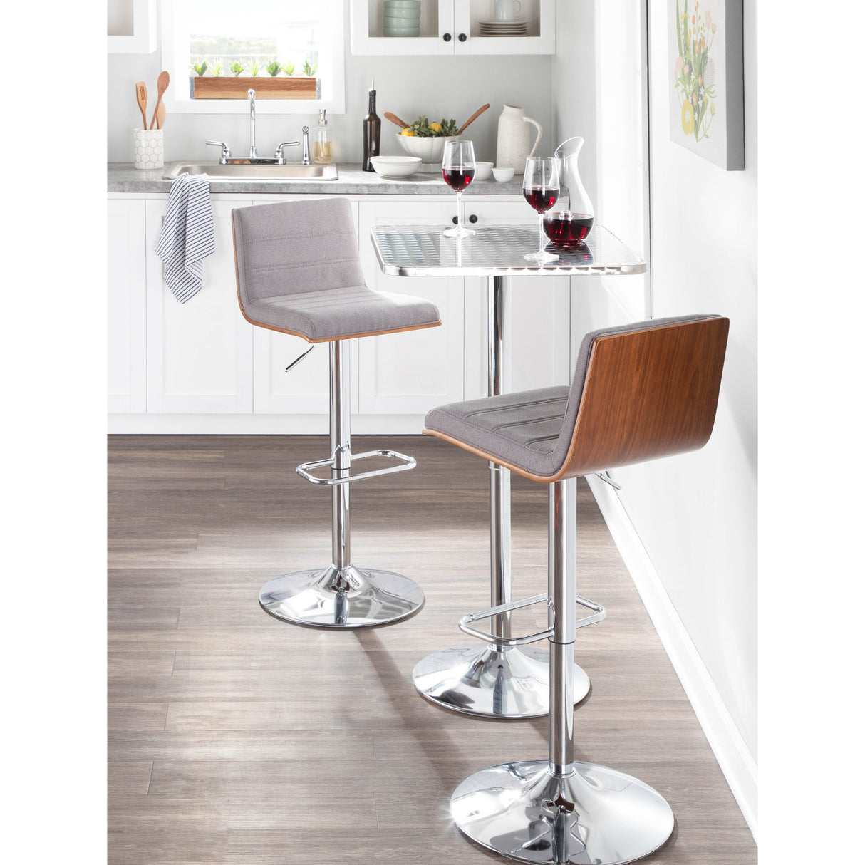 Carson Carrington Ljungby Mid-century Modern Adjustable Barstool - N/A