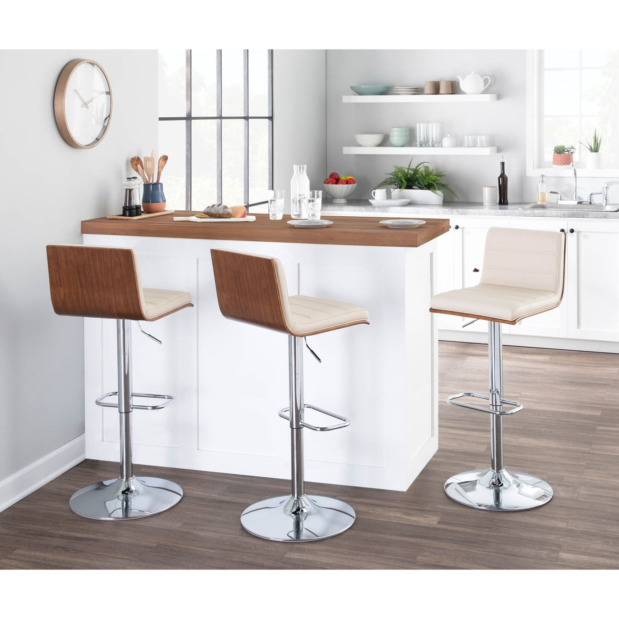 Carson Carrington Ljungby Mid-century Modern Adjustable Barstool - N/A