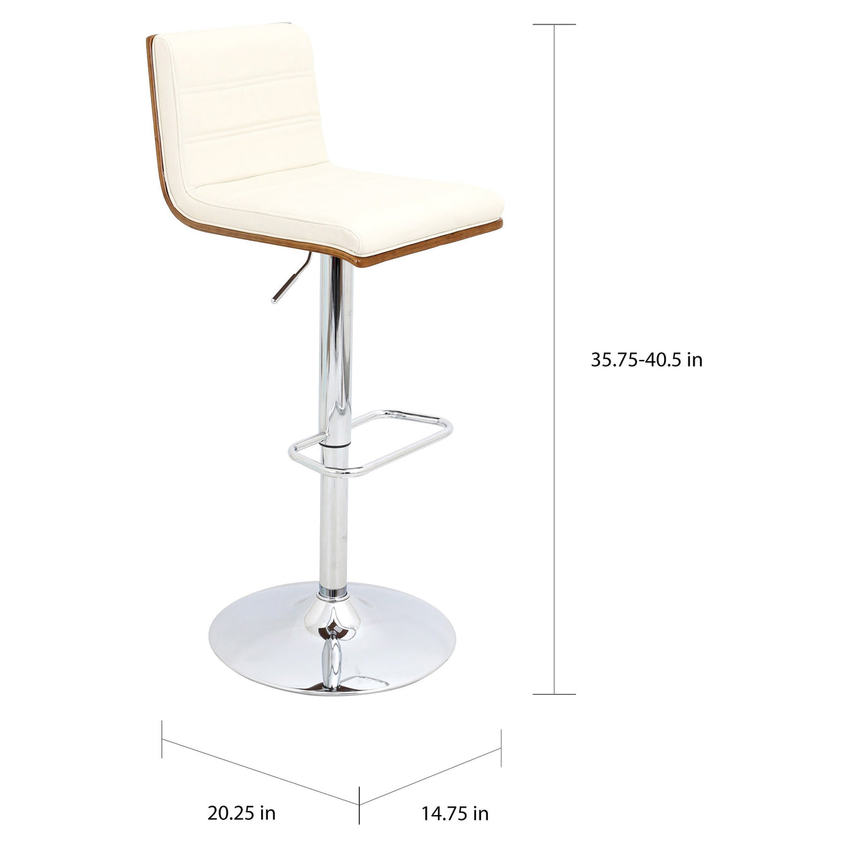 Carson Carrington Ljungby Mid-century Modern Adjustable Barstool - N/A