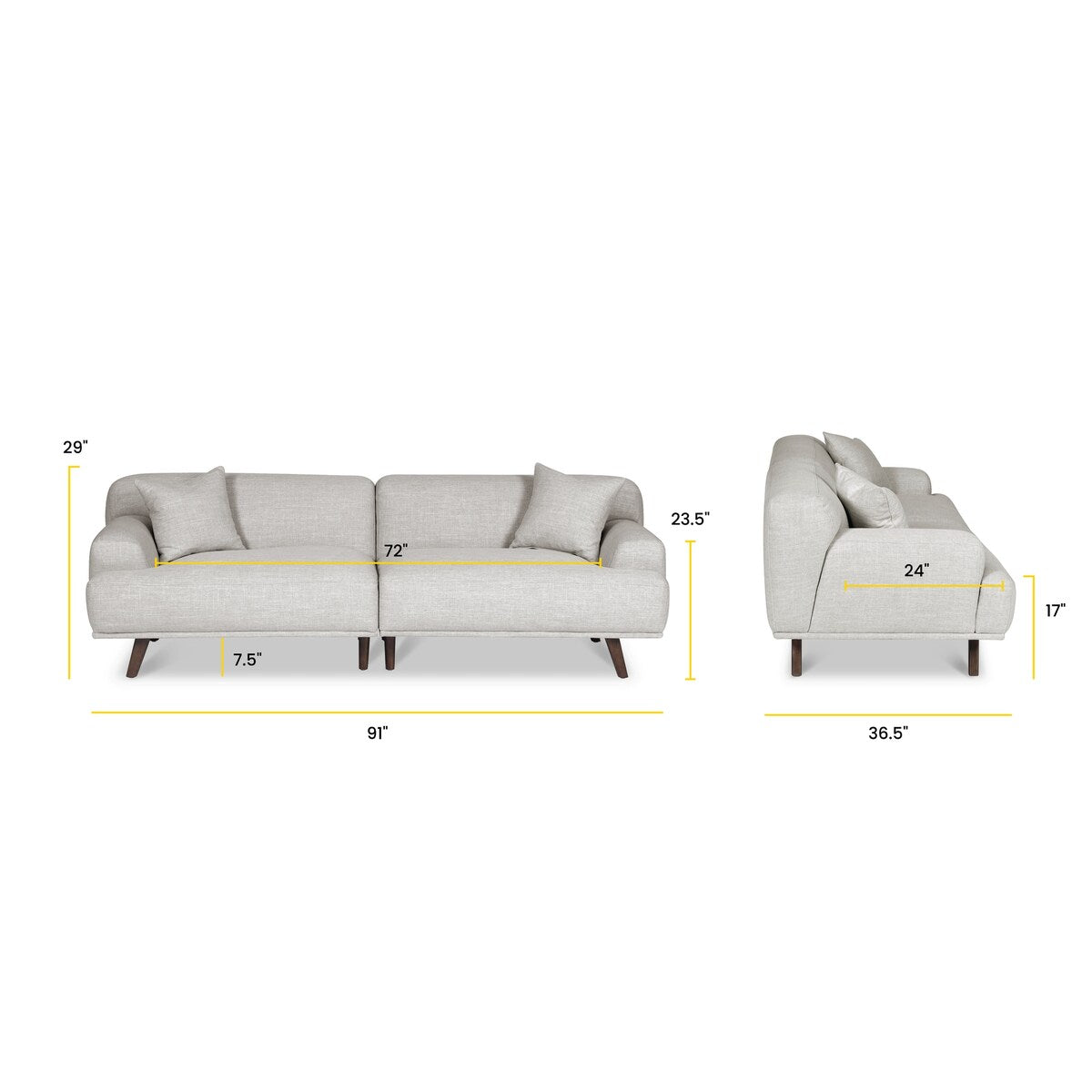 Poly and Bark Mineta Sofa