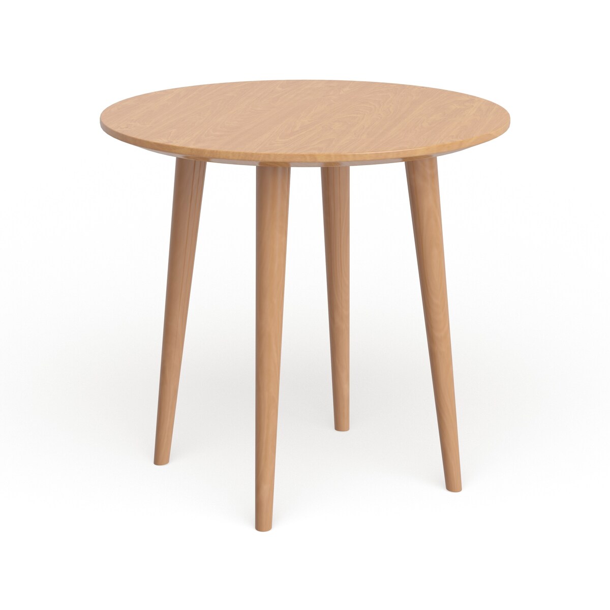 Carson Carrington Olgod Mid-century Modern Round End Table with Solid Cherry Top