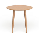Carson Carrington Olgod Mid-century Modern Round End Table with Solid Cherry Top