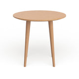 Carson Carrington Olgod Mid-century Modern Round End Table with Solid Cherry Top