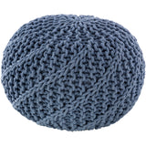 Carson Carrington Pahkuri Modern Knitted 20-inch Round Pouf