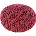 Carson Carrington Pahkuri Modern Knitted 20-inch Round Pouf