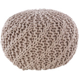 Carson Carrington Pahkuri Modern Knitted 20-inch Round Pouf