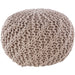 Carson Carrington Pahkuri Modern Knitted 20-inch Round Pouf