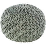 Carson Carrington Pahkuri Modern Knitted 20-inch Round Pouf