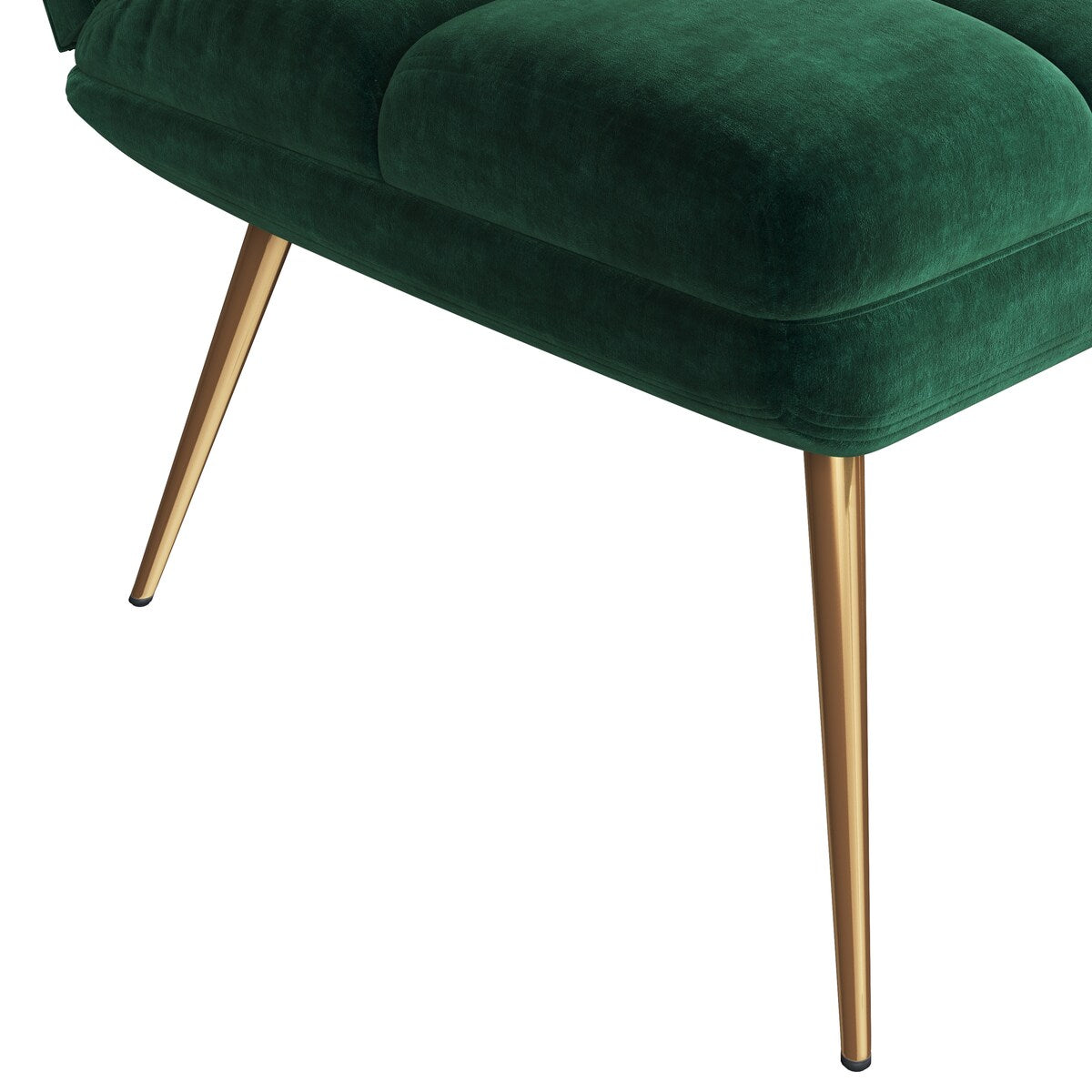 Carson Carrington Pama Velvet Modern Tufted Armless Chair and Ottoman