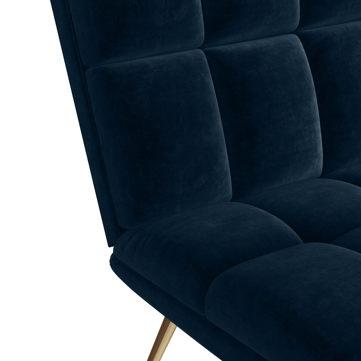 Carson Carrington Pama Velvet Modern Tufted Armless Chair and Ottoman