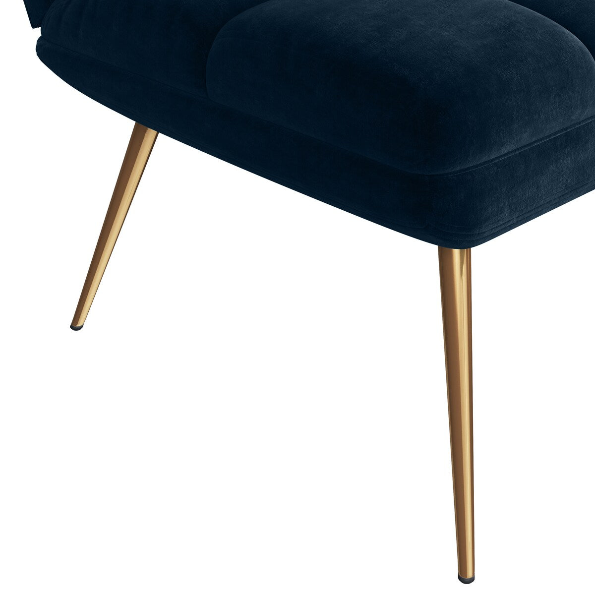 Carson Carrington Pama Velvet Modern Tufted Armless Chair and Ottoman