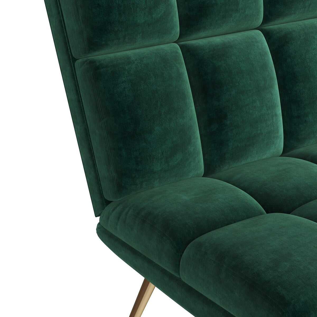 Carson Carrington Pama Velvet Modern Tufted Armless Chair and Ottoman