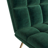 Carson Carrington Pama Velvet Modern Tufted Armless Chair and Ottoman