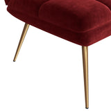 Carson Carrington Pama Velvet Modern Tufted Armless Chair and Ottoman