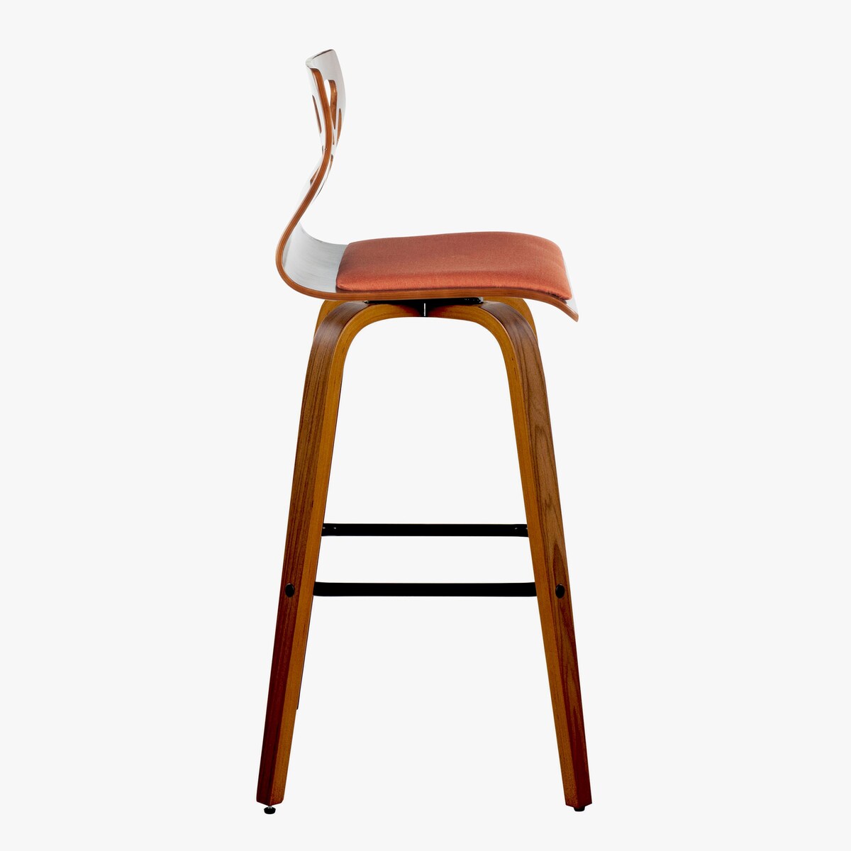 Carson Carrington Sala 30" Fixed-Height Bar Stool with Bent Wood Legs & Square Footrest (Set of 2)