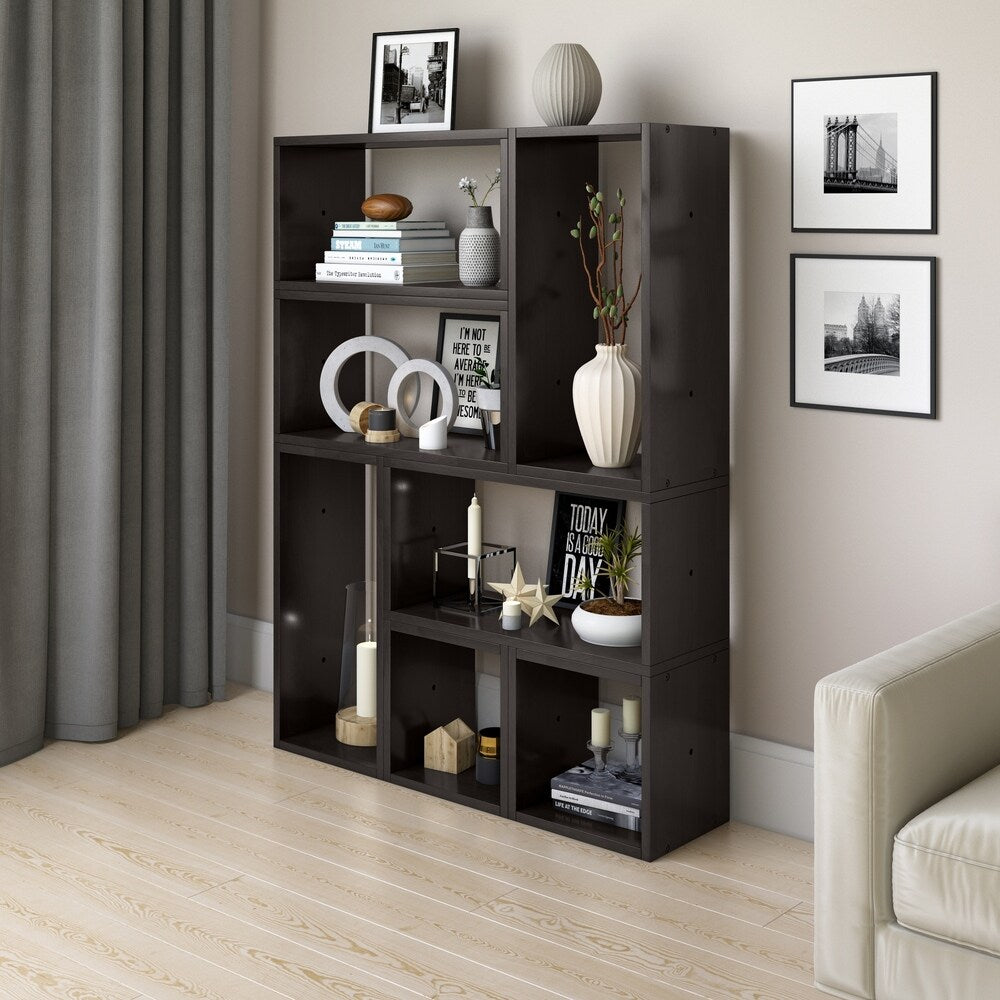 Carson Carrington Shorewood Modern 7 Block Wood Shelving Set