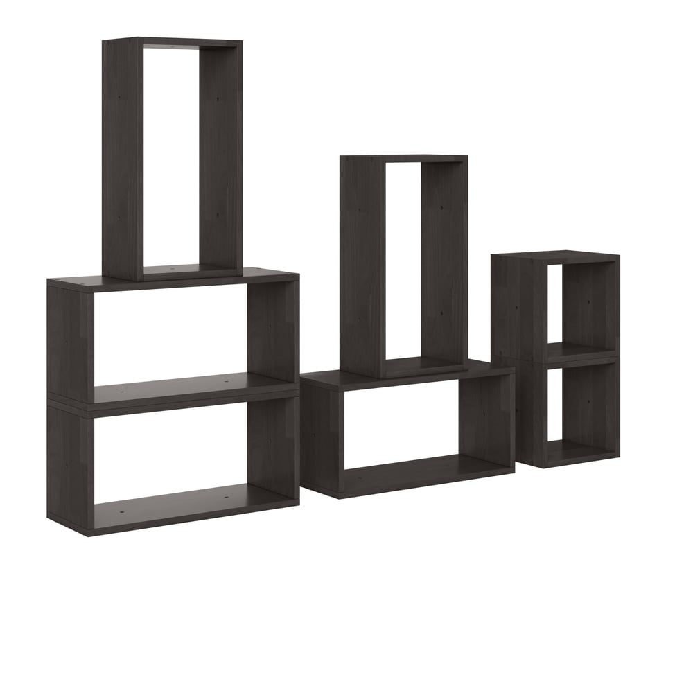Carson Carrington Shorewood Modern 7 Block Wood Shelving Set