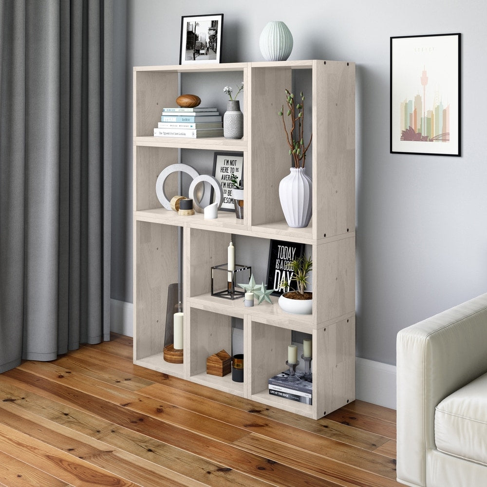 Carson Carrington Shorewood Modern 7 Block Wood Shelving Set