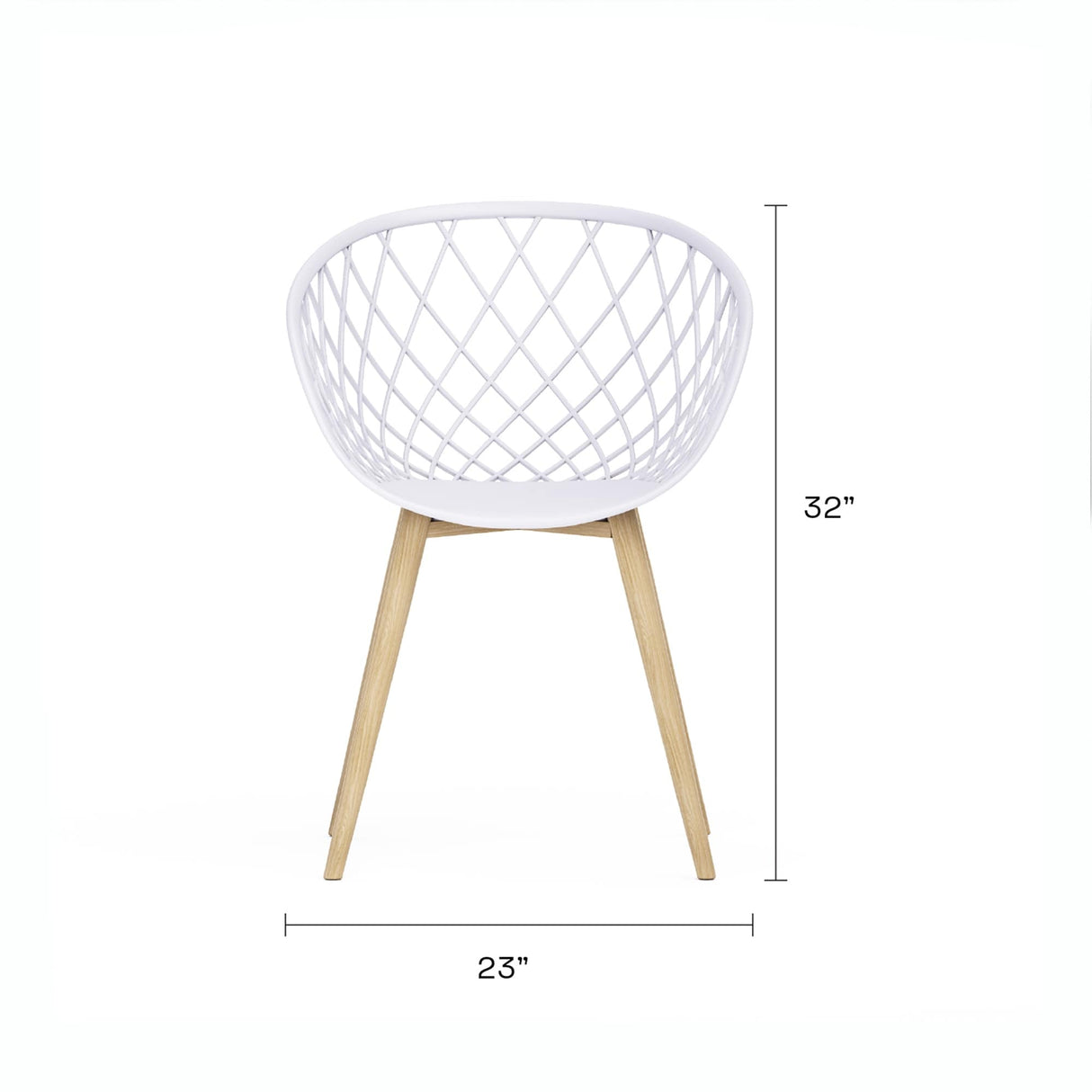Kurv Set of 2 Indoor/Outdoor Dining and Accent Chairs