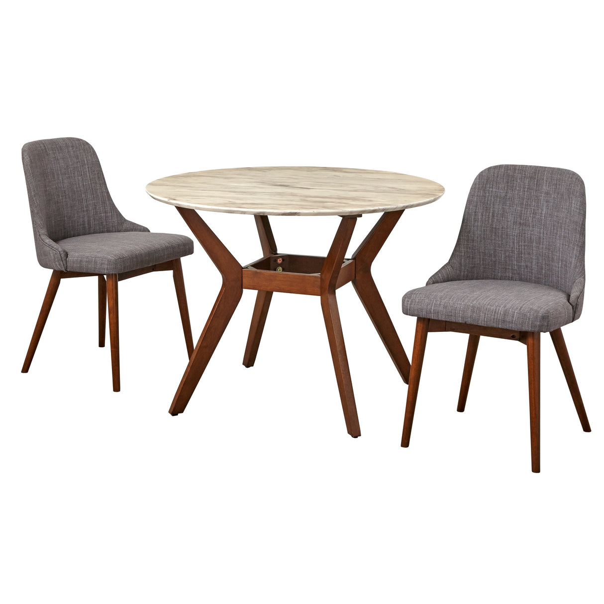 Carson Carrington Tornio Round 3-piece Dining Set