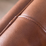 Carson Carrington Varmlandsbro Brown Leather Sofa - 84"Wx37"Dx35"H