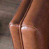 Carson Carrington Varmlandsbro Brown Leather Sofa - 84"Wx37"Dx35"H