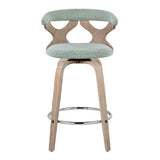 Carson Carrington Viby Fixed-Height Counter Stool with Bent Wood Legs & Round Footrest (Set of 2)