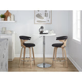 Carson Carrington Viby Fixed-Height Counter Stool with Bent Wood Legs & Round Footrest (Set of 2)