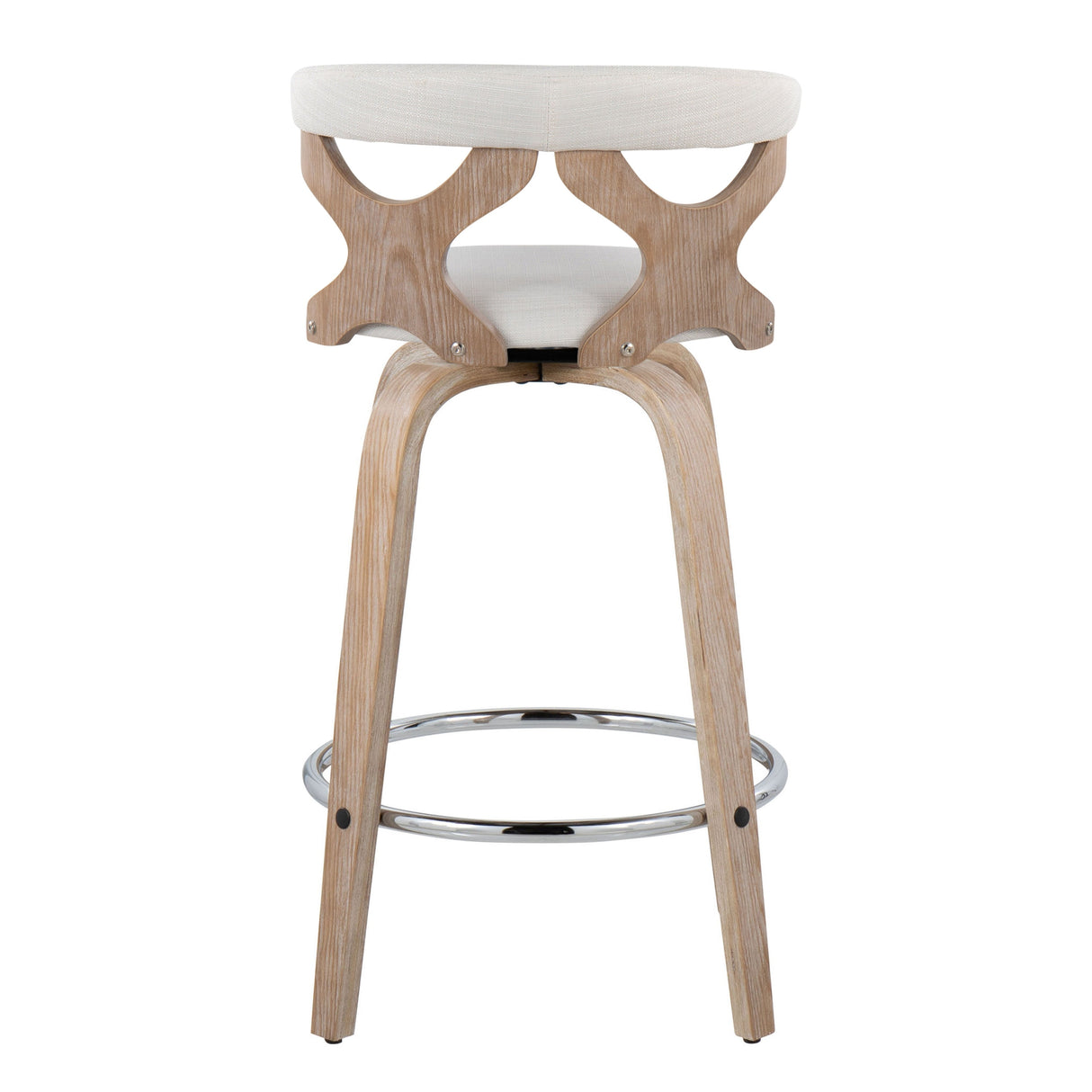 Carson Carrington Viby Fixed-Height Counter Stool with Bent Wood Legs & Round Footrest (Set of 2)