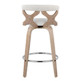 Carson Carrington Viby Fixed-Height Counter Stool with Bent Wood Legs & Round Footrest (Set of 2)