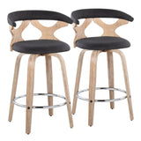 Carson Carrington Viby Fixed-Height Counter Stool with Bent Wood Legs & Round Footrest (Set of 2)