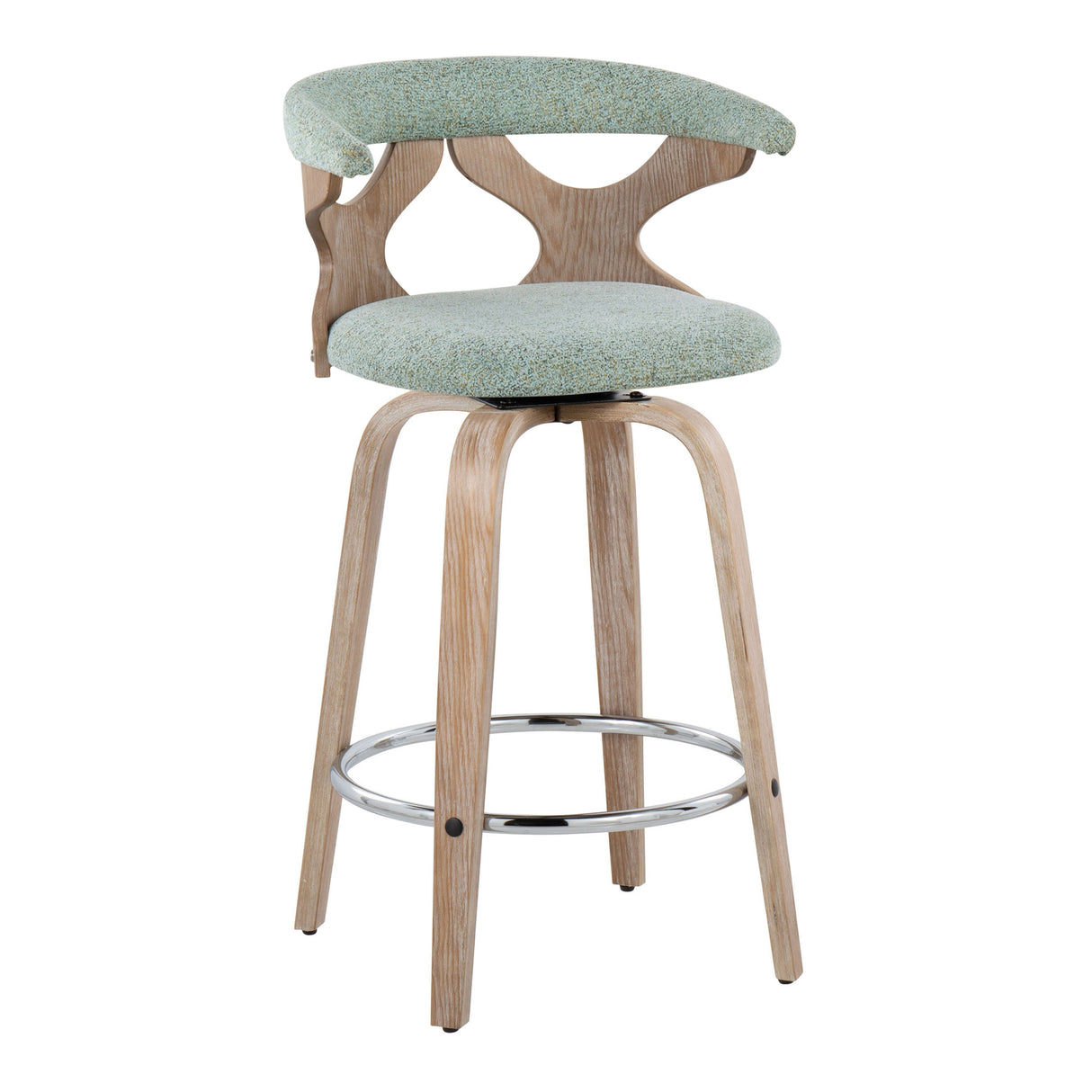 Carson Carrington Viby Fixed-Height Counter Stool with Bent Wood Legs & Round Footrest (Set of 2)