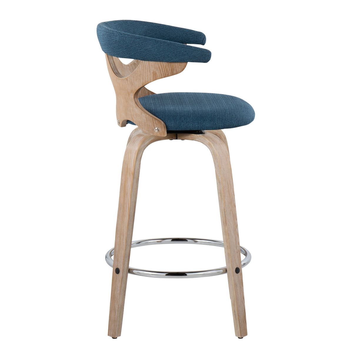 Carson Carrington Viby Fixed-Height Counter Stool with Bent Wood Legs & Round Footrest (Set of 2)