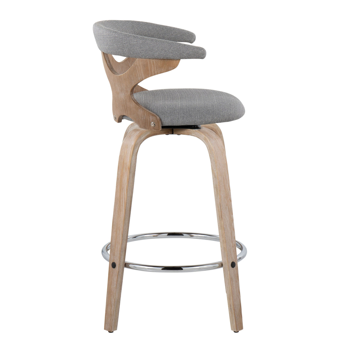 Carson Carrington Viby Fixed-Height Counter Stool with Bent Wood Legs & Round Footrest (Set of 2)