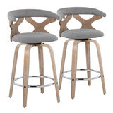 Carson Carrington Viby Fixed-Height Counter Stool with Bent Wood Legs & Round Footrest (Set of 2)