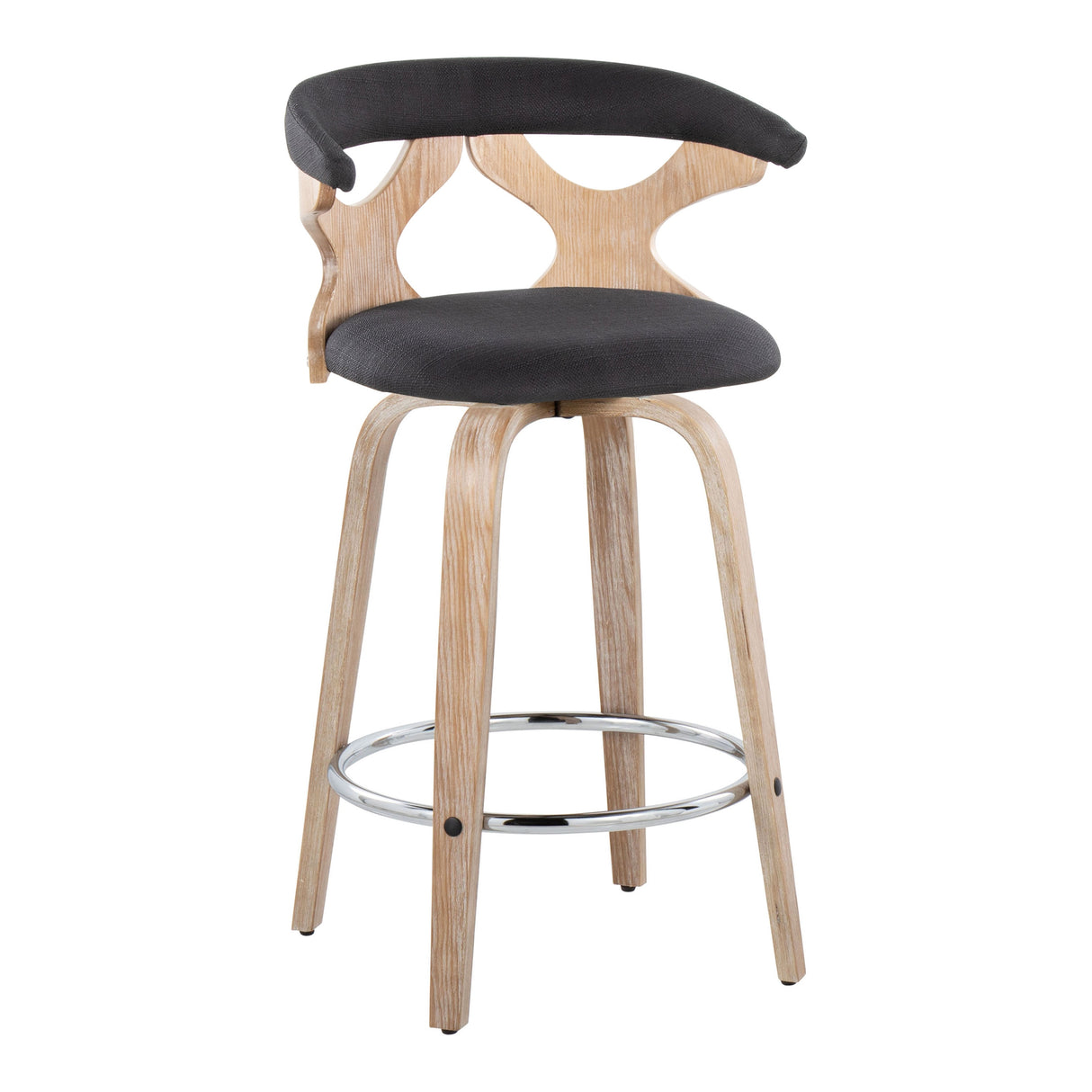 Carson Carrington Viby Fixed-Height Counter Stool with Bent Wood Legs & Round Footrest (Set of 2)
