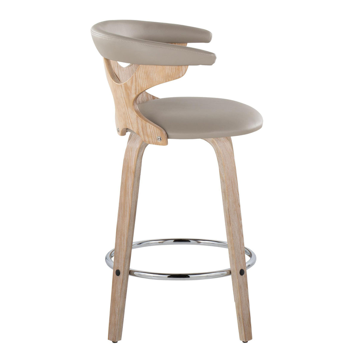 Carson Carrington Viby Fixed-Height Counter Stool with Bent Wood Legs & Round Footrest (Set of 2)