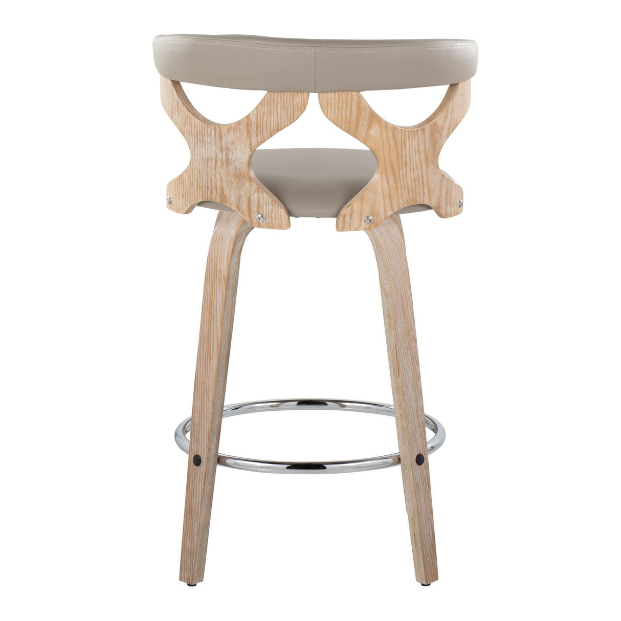 Carson Carrington Viby Fixed-Height Counter Stool with Bent Wood Legs & Round Footrest (Set of 2)