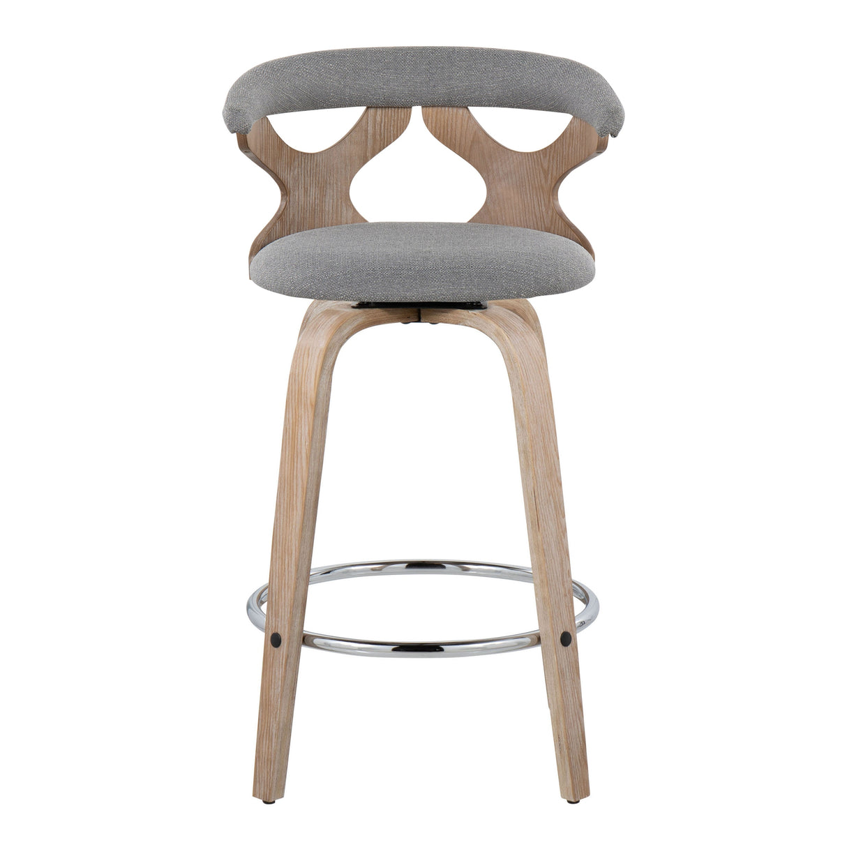 Carson Carrington Viby Fixed-Height Counter Stool with Bent Wood Legs & Round Footrest (Set of 2)
