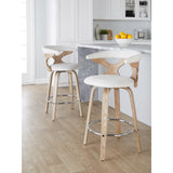 Carson Carrington Viby Fixed-Height Counter Stool with Bent Wood Legs & Round Footrest (Set of 2)