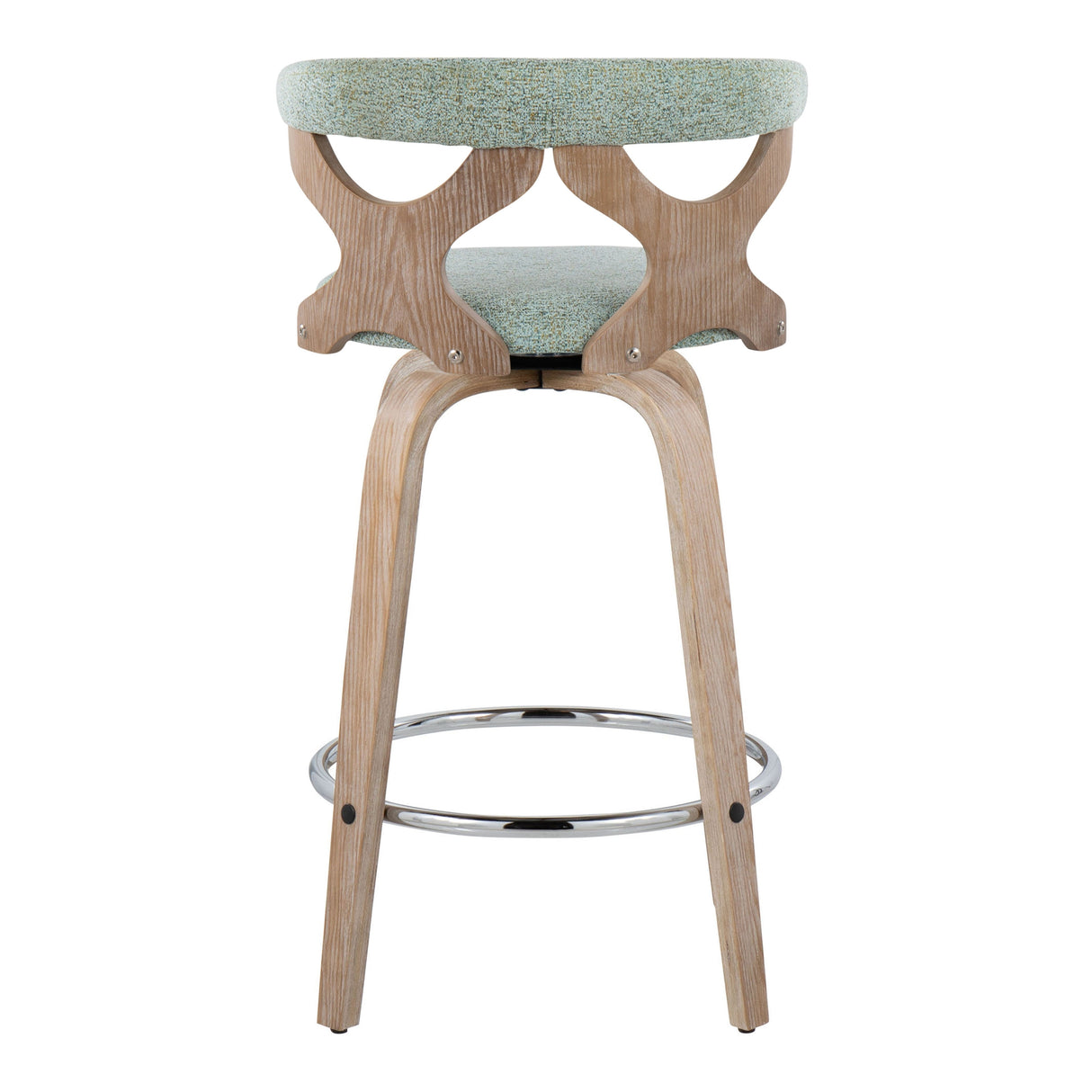 Carson Carrington Viby Fixed-Height Counter Stool with Bent Wood Legs & Round Footrest (Set of 2)