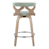 Carson Carrington Viby Fixed-Height Counter Stool with Bent Wood Legs & Round Footrest (Set of 2)