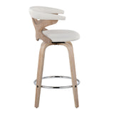 Carson Carrington Viby Fixed-Height Counter Stool with Bent Wood Legs & Round Footrest (Set of 2)
