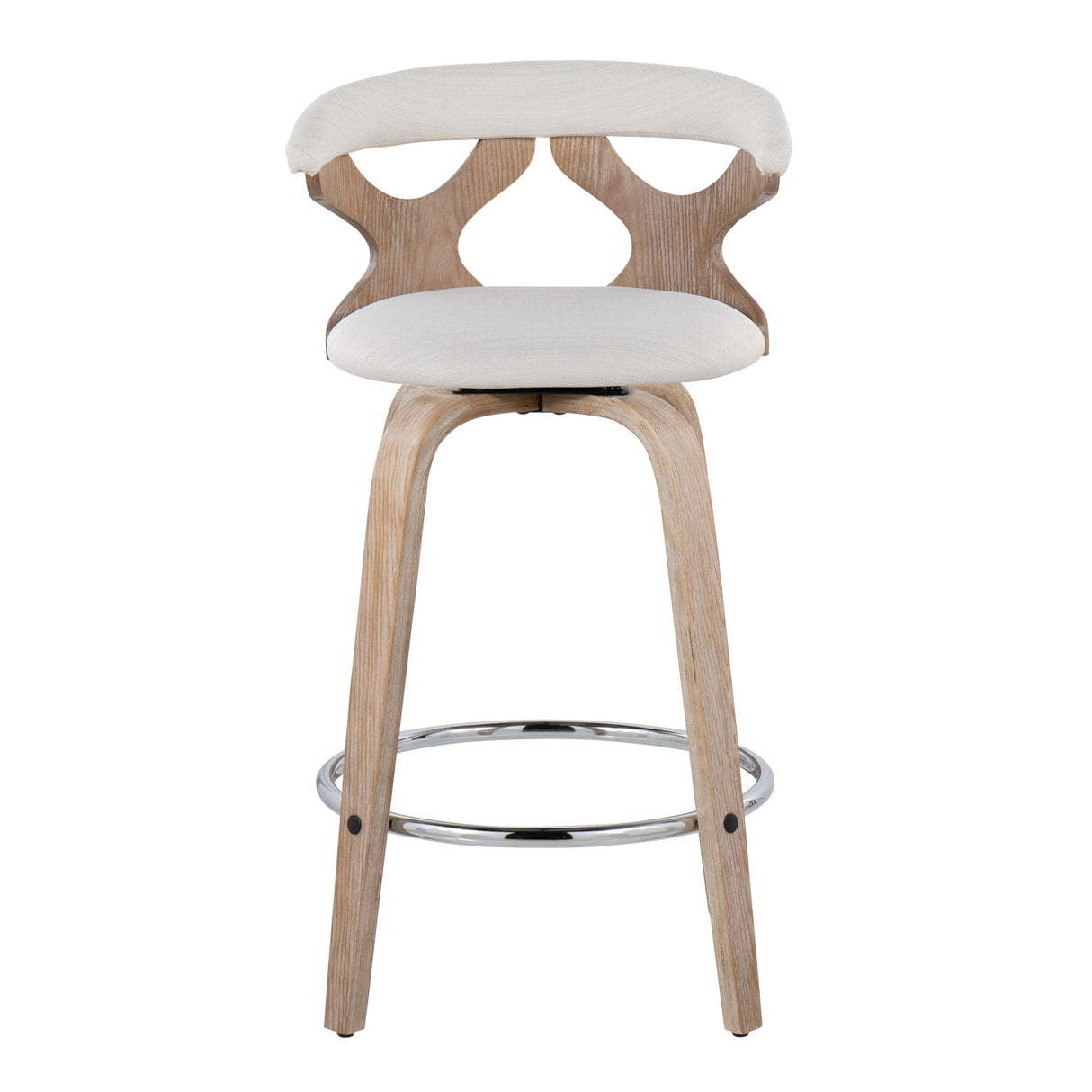 Carson Carrington Viby Fixed-Height Counter Stool with Bent Wood Legs & Round Footrest (Set of 2)