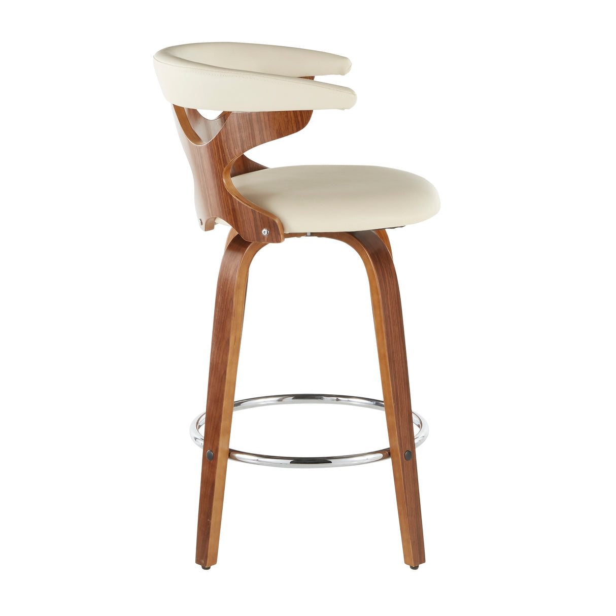 Carson Carrington Viby Fixed-Height Counter Stool with Bent Wood Legs & Round Footrest (Set of 2)