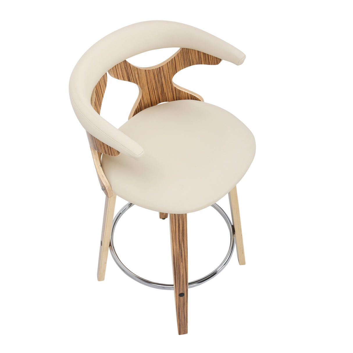Carson Carrington Viby Fixed-Height Counter Stool with Bent Wood Legs & Round Footrest (Set of 2)