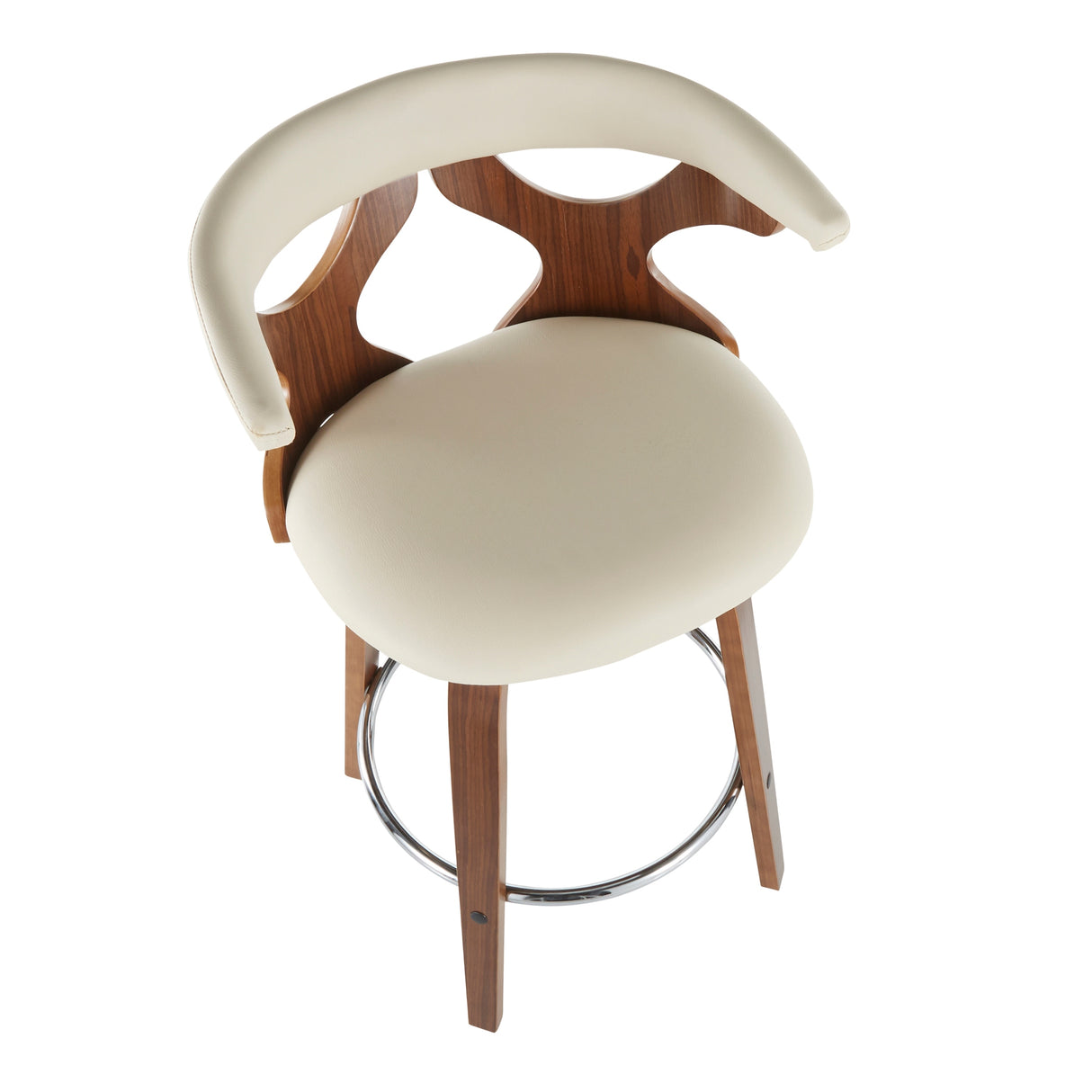 Carson Carrington Viby Fixed-Height Counter Stool with Bent Wood Legs & Round Footrest (Set of 2)