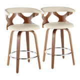 Carson Carrington Viby Fixed-Height Counter Stool with Bent Wood Legs & Round Footrest (Set of 2)