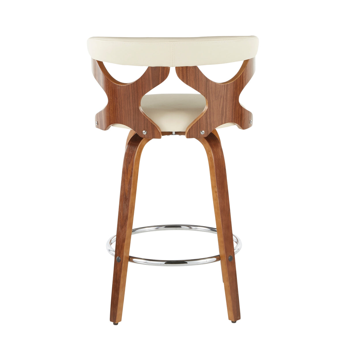 Carson Carrington Viby Fixed-Height Counter Stool with Bent Wood Legs & Round Footrest (Set of 2)