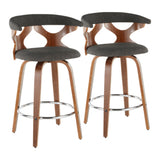 Carson Carrington Viby Fixed-Height Counter Stool with Bent Wood Legs & Round Footrest (Set of 2)
